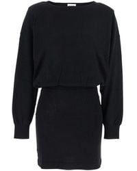 P.A.R.O.S.H. - Boat-Neck Long-Sleeve Mini Dress - Lyst