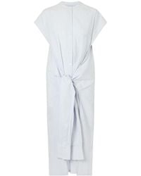 TOTEME - Twist-Front Striped Cotton-Poplin Maxi Shirt Dress - Lyst