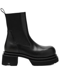 Rick Owens - Bogun Leather Ankle Boots - Lyst