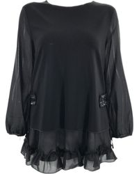 Max Mara - Round-Neck Long-Sleeved Blouse - Lyst