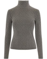 Patrizia Pepe - Checked High-Neck Top - Lyst