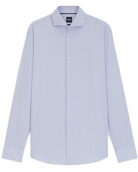 BOSS - Pointed-Collar Cotton Shirt - Lyst
