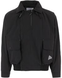 and wander - Flap Pocket Hooded Jacket - Lyst