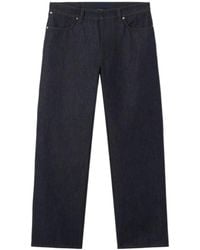 Stone Island - Logo Patch Straight-Leg Jeans - Lyst