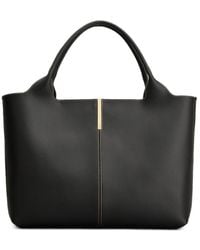 Tod's - Logo Plaque Medium-Small Shopping Bag - Lyst