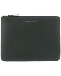 Comme des Garçons - Comme Des Garons Wallet Logo Detailed Zip-Up Pouch - Lyst