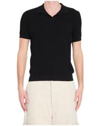 Roberto Collina - Ribbed Pocket Polo Shirt - Lyst