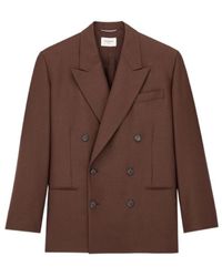Saint Laurent - Double-Breasted Suit Jacket - Lyst