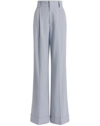 Alberta Ferretti - Pantalone High-Waisted Wide-Leg Viscose Trousers - Lyst