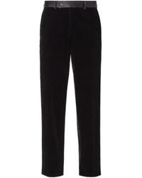 Fendi - Satin Waistband Cigarette Velvet Trousers - Lyst