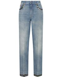 Valentino - Logo Patch Boyfriend Jeans - Lyst