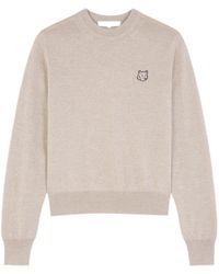 Maison Kitsuné - Maison Kitsuné Fox Head Patch Knitted Jumper - Lyst