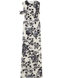 Emilia Wickstead - Floral Print Twill Maxi Dress - Lyst