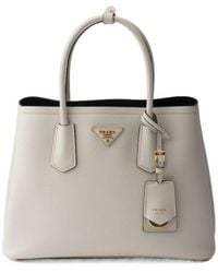 Prada - Double Medium Saffiano Leather Bag - Lyst