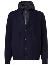 Herno - Layered Wool And Technical Cardigan - Lyst