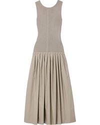Proenza Schouler - Gene Pointelle-Knit Poplin Midi Dress - Lyst