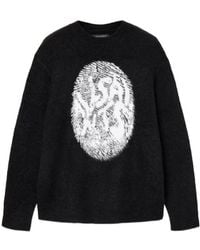 AllSaints - Graphic Crew Neck Knitwear - Lyst