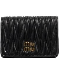 Miu Miu - Logo-Lettering Wallet - Lyst