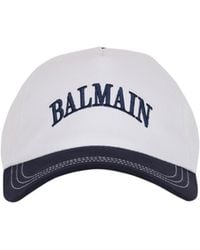 Balmain - Two-Tone Cotton Cap - Lyst