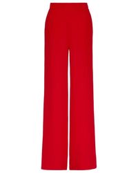Valentino - High-Waisted Wide-Leg Trousers - Lyst