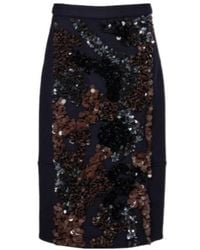 Plan C - Sequined Wool-Blend Midi Skirt - Lyst