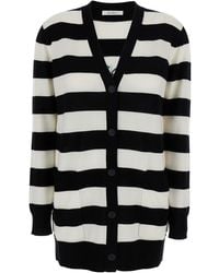 Max Mara - 'Fiemme' And Cardigan With Rear Embroidery And All-Over Striped Motif - Lyst