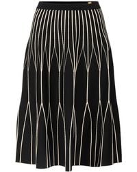 Elisabetta Franchi - Bicolor Knit Skirt - Lyst