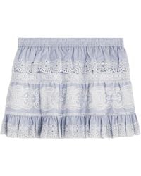 Celine - Embroidered Mini Skirt - Lyst
