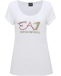 Emporio Armani - Logo Printed T-Shirt - Lyst