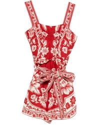 FARM Rio - Floral Patterned Sleeveless Jumpsuit - Lyst
