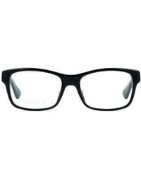Gucci - Eyewear Rectangular Frame Glasses - Lyst