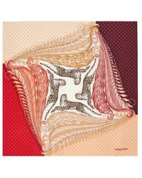 Ferragamo - Ferragamo Logo Printed Scarf - Lyst