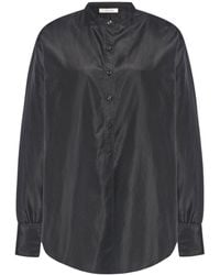 The Row - Mandarin Collar Long Sleeve Top - Lyst