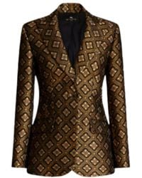 Etro - Long Sleeved Suit Jacket - Lyst