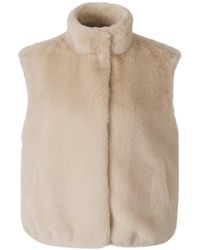 Herno - Sleeveless Faux Fur Jacket - Lyst
