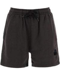 Isabel Marant - Isabel Marant Étoile Logo Detailed Drawstring Shorts - Lyst