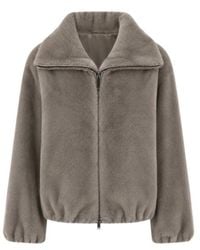 P.A.R.O.S.H. - Faux-Fur Elasticated-Hem Jacket - Lyst