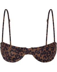 Haight - Leopard-Print Bikini Top - Lyst