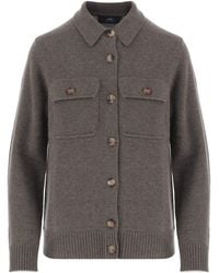 arch4 - Buttoned Collar Cardigan - Lyst