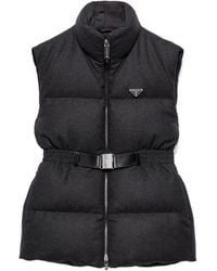 Prada - Re-Wool Down Vest - Lyst