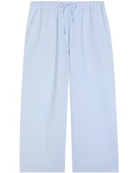 TOTEME - Wide-Leg Cotton And Linen-Blend Trousers - Lyst