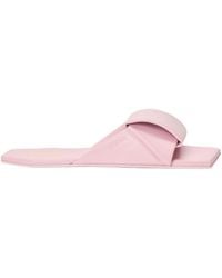 Loewe - Logo Embossed Flat Sandals - Lyst