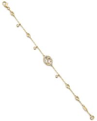 Gucci - Interlocking Diamond 18K Bracelet - Lyst