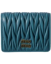 Miu Miu - Logo-Lettering Matelassé Bi-Fold Wallet - Lyst