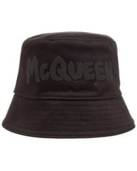 McQueen - Logo Graffiti Printed Bucket Hat - Lyst