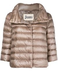 Herno - Sofia Padded Mini Cape - Lyst