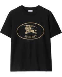 Burberry - Logo Detailed Crewneck T-Shirt - Lyst