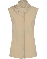 Alberta Ferretti - Sleeveless Button-Up Top - Lyst