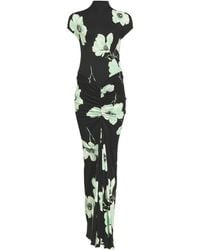 Alaïa - Printed Long Dress - Lyst