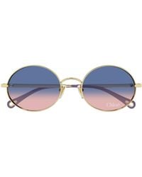Chloé - Chloé Eyewear Oval-Frame Sunglasses - Lyst